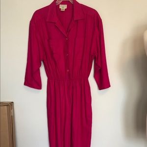 Hot pink pant jumpsuit